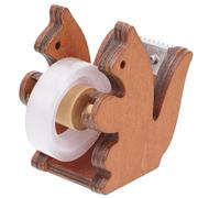 Lurrose Facile Adhésif Distributeur et Bureau Ruban en Bois Portable Petit Métal D'écureuil à Couper pour Maison et École