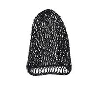Lurrose Femmes Maille Filet à Cheveux Rayonne Bandeaux pour Dormir Crochet Hairnet Cheveux Couvre Ornement de Cheveux Accessoires Pour Femmes Noir