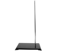 Lurrose Fer Noir Support de Laboratoire pour Enseignement Expérimental | Base Stable, Démontage Pratique, Usage en Chimie, Matériel Essentiel, Support de Table, Noir