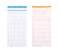 Lurrose Fiche de Pointage en Carton Police Claire et Design Simple, Facile à Utiliser pour Enregistrement Horaire Bureau