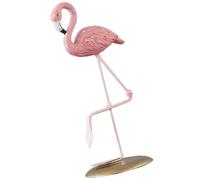 Lurrose Figurine Flamant Rose en Résine Solide, Décoration Intérieure Élégante pour Bureau et Salon, Ornement Léger pour Mariage et Fête, Statue Décorative Taille Moyenne, Couleur Rose
