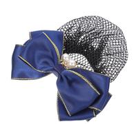 Lurrose Filet à Cheveux Bleu Nœud pour Chignon, Élastique Fin et Léger, Filet à Chignon pour Femme, Accessoire Coiffure Professionnel pour Infirmières et Danseuses, Coiffage Élégant