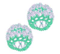 Lurrose Filet à Chignon Élastique Fait Main avec Perles de Cristal et Strass pour Danseuses de Ballet, Lot de 2 Pièces Violet, Snood pour Cheveux de Patinage et Coiffure Élégante