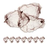 Lurrose Filet à Chignon en Maille Élastique pour Occasions Formelles et Décontractées Maintien 10 Pièces Marron Accessoire Élégant en Polyester pour Cheveux Fins et Épais