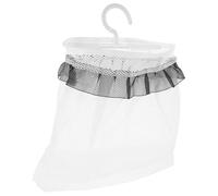 Lurrose Filet de Rangement Suspendu en Maille Noire Bordure, Paquet Multifonction pour Pinces à Linge, Cuisine et Salle de Bain, Grand Espace de Stockage Pratique et Peu Encombrant, 1