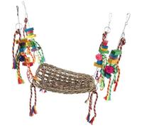 Lurrose Filet Multifonctionnel pour Perroquets et Petits Animaux Hamac en Tressée Tapis de Jeu et Escalade pour Hamsters Chinchillas Écureuils - à Mâcher pour Cage