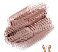 Lurrose Filets à Cheveux Invisibles Antidérapants en Nylon Haute Élasticité pour Chignon, 50 Pièces pour Coiffures en Bun de Danseuses et Maquilleuses