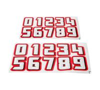 Lurrose Film Réfléchissant Améliore la Sécurité Lors Conduite Autocollants Réfléchissants de Numéros 2 Sets de 10 Stickers pour Casque de Moto et Bagages