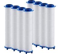 Lurrose Filtre de Bain 8 Pièces en Coton PP Compatible Pommeau Haute Pression Cartouches Remplaçables pour Bain Anti-Chlore