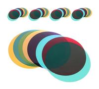 Lurrose Filtres Autocollants pour Éclairage LED 40 Pcs, Films de Gel Couleur Diamètre 74 Mm, Teinte Chaude pour Spots Encastrés, Ambiance Lumineuse et Décoration Intérieure