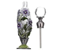Lurrose Flacon D’aromathérapie en Verre 7 Ml Vintage Décoré pour Huiles Essentielles, Bouteille Parfum Vide Étanche pour Voyage et Usage Quotidien, Accessoire Parfum Rechargeable Élégant