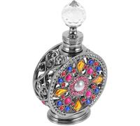 Lurrose Flacon de Parfum de Voyage Rechargeable en Alliage et Verre de 15ml, Facile à Transporter, pour Liquides et Huiles Essentielles en Déplacement