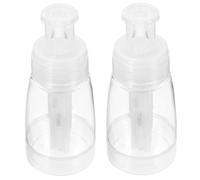 Lurrose Flacon Poudre 2 Pièces 180 Ml Transparent Réutilisable Compact pour Salon Coiffure Vaporisateur Portable Usage Voyage