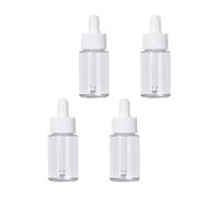 Lurrose Flacons Compte-gouttes en Verre Transparent 80ml Légers Bouchon en Silicone Lot de 4 pour Huiles Essentielles et Cosmétiques pour Voyage et Usage Domestique