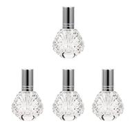 Lurrose Flacons de Parfum en Aluminium Synthétique Argenté 15ml Vaporisateur Rechargeables Léger et Solide, Pack de 4, pour ou Chambre