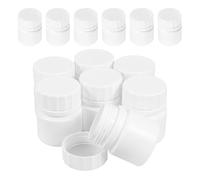 Lurrose Flacons Échantillons Blancs 30ml en Hdpe avec Bouchon à Vis Étanche, Design Compact, Lot de 20 Pièces, pour Pilules et Bonbons en Extérieur Bureau
