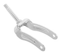 Lurrose Fourche Frontale en Acier Argenté avec Roulements pour Fauteuil Roulant Manuel et Électrique, Construction Robuste pour Usage à Domicile et Centre de Rééducation