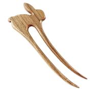 Lurrose Fourchette à Cheveux en Bois de Santal, Bâtonnets à Chignon Forme Lapin, Épingle à Chignon Chinoise pour Femmes, Accessoire Cheveux Traditionnel Hanfu, Coiffure Relevée Élégante