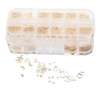 Lurrose Fourniture Résine Époxy Alliage 3 Boîtes Accessoires Remplissage pour Création Bijoux DIY et Décoration Ongles