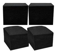 Lurrose Fournitures acoustiques 4 pièces en mousse noire avec blocs d'isolation phonique pour salles de musique et plafonds