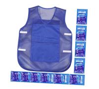 Lurrose Gilet Rafraîchissant Portable avec Glacées Réutilisables pour Homme et Femme pour Lété Activités Extérieures