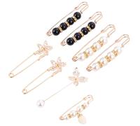 Lurrose Goupille de Réglage Taille et Broche Ajustable en Alliage Design Unique Stable et Solide pour Femmes, pour Fête et Autres Occasions, Lot de 8 Pièces