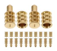 Lurrose Goupilles de Fixation en Cuivre 8x30 Mm, Connecteurs à Douille pour Rallonge de Table, Lot de 12 Set de Pièces, Quincaillerie Métal pour Feuilles de Table, Accessoires