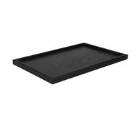 Lurrose Grand Plateau Rectangulaire en Bois Foncé 35 X 24 Cm, Plat à Café et Plateau-repas D’apéritif pour Restaurant, Hôtel Cuisine, Grand Plateau Polyvalent pour Thé, Fruits et Snacks