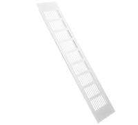 Lurrose Grille D'aération Rectangulaire 80x400 Mm en Métal Argenté, Ventilation pour Placard et Armoire à Chaussures, Conduit D'aération Décoratif pour Meuble, Accessoire de Ventilation