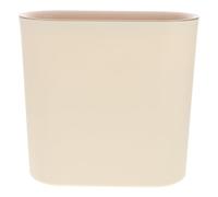 Lurrose Grosse Poubelle en Plastique Anneau de Pression Ovale Capacité Spacieuse pour Salle de Bain Cuisine Poubelle Transparente sans Couvercle Adaptée aux Espaces Étroits Dortoir