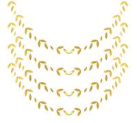 Lurrose Guirlande Suspendue en Papier Doré 4 Pièces, Bannière Décorative Feuille Dorée, Décoration de Fête Mariage Anniversaire Intérieur et Extérieur, Bannière Unique pour Événement