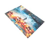 Lurrose Halloween Background Pendant Pumpkin Bat Moon Wall Tapestry for Photo Shoot and Party Decoration Foldable and Vibrant Fabric for Halloween Theme Events