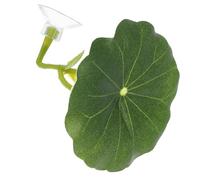 Lurrose Hamac pour Poisson Betta en Abs Vert Design Détachable et Réalisme Élevé, Feuille de Lotus Artificielle pour Décoration D'aquarium et Cachette pour Repos