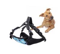 Lurrose Harnais pour Chien Respirant Maille avec Bande Réfléchissante Gilet de Sécurité Camouflage Bleu S Harnais Poitrine pour Promenade et Voiture