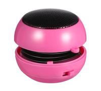 Lurrose Haut-Parleur USB Rechargeable Prise Jack 3,5 MM, Enceinte Portable Compacte pour Musique sur Téléphone, Ordinateur et Tablette, Format Mini Hamburger Rose, Usage