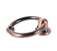 Lurrose Heurtoir de Porte D’Entrée Rond en Alliage de Zinc Rouge Antique Heurtoir Robuste pour Porte en Bois Quincaillerie Extérieure Traditionnelle pour Portail de Jardin Usage