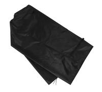 Lurrose Housse de Cheminée Extérieure 420d Oxford Noire 142 X 94 X 66 Cm, Couverture Imperméable Anti-uv et Anti-pluie pour Foyer Extérieur, Protection Intégrale Résistante aux