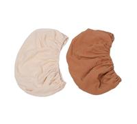 Lurrose Housse de Matelas en Coton Doux et Respirant, Lavable en Machine, Lot de 2 Pièces pour Matelas de Lit Bébé, Adaptée Chambre D'garçon et Filles