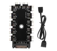 Lurrose Hub Ventilateur PC Argb Contrôleur Hub Ventilateurs Professionnel Accessoire RGB pour PC Argb Portable Connecteur Multiple