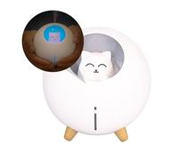 Lurrose Humidificateur USB Mini Portable Blanc, Humidificateur de Bureau Silencieux Rechargeable, Diffuseur D’arômes Pratique en Plastique pour Maison, Voiture et Bureau