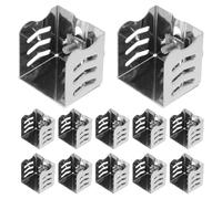 Lurrose Installation Facile 12pcs Embouts en Acier Inoxydable Finition Argentée pour Rails de Rideaux Carrés et Droits Adaptés pour Montage Plafond et Séparation de Pièce