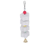 Lurrose Jouet à Mâcher pour Perroquets et Petits Animaux Pierre Minérale pour Limage du Bec et Broyage des Dents, Accessoire Solide pour Cage à Oiseaux et Écureuils