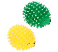 Lurrose Jouets pour Chiens Jaune en Latex 2 Pièces pour Animaux de Compagnie Jouets à Mâcher Stimulateurs Mentaux et Physiques Couleur Aléatoire pour Dentition