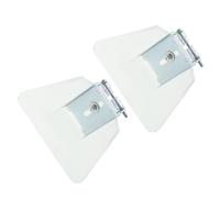 Lurrose Kit 2 Pièces Protège-Banc Transparent en Abs et Acier Inoxydable Vis, Bouclier de Protection Oculaire pour Meuleuse D’établi, Accessoire de Sécurité Anti-poussière, Compatible