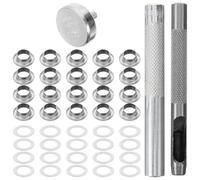 Lurrose Kit D’œillets en Cuivre 6mm pour Chaussures et Cuir, Pose Facile | Installation Rapide et Sûre, Plusieurs Tailles D’œillets, pour Réparation de Chaussures et Travail du Cuir