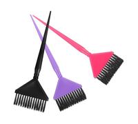Lurrose Kit de 3 Pinceaux pour Teinture Capillaire Professionnels, Brosses Souples pour Coloration et Mise en Surbrillance, Outils de Salon Polyvalents pour Application Couleur Aléatoire