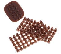 Lurrose Kit de 3 Tampons Alphabet pour Argile en Plastique Marron, Tampons Lettres Miniatures sans Bavure, Résistants Déformation, pour DIY