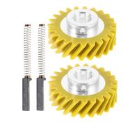 Lurrose Kit de 4 Balais de Carbone et Engrenage à Vis sans Fin pour Robot Pâtissier, Accessoire de Moteur de Mélangeur, Pièces Détachées Cuisine, Remplacement Compatible pour