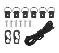 Lurrose Kit de Corde D'amarrage Élastique pour Kayak Crochets en Acier Inoxydable, Corde Polyester Légère et Facile à Couper, Accessoire Bateau pour Sports Nautiques