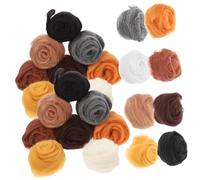 Lurrose Kit de Feutrage en Laine 10G 24 Boules Colorées pour Artisanat DIY Laine à Feutrer à L'Aiguille Accessoires de Bricolage Matériaux Sûrs pour Manuelles